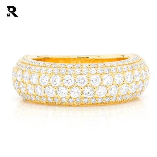 2.10ct Round Cut Dias Bumble Band Ring for Men Dia Jewelry 14K White Gold IGI Channel Bezel Setting 2.10ctw