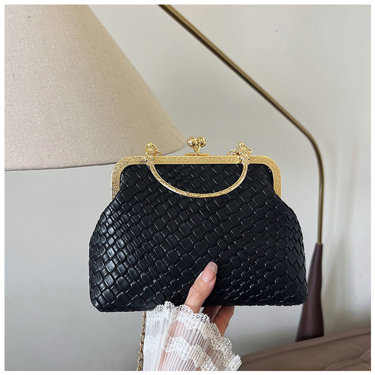 Luxury Brand Designer Bag Fashion Woven Shell Bag 2024 New Chain Princess Bag Fresh Handbag Mini Shoulder Bag Women's Bag