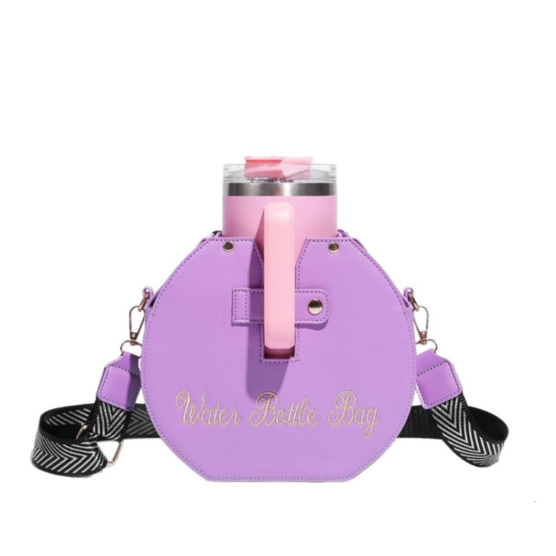 Hot Selling Outdoor Portable Drink Bottle Water New Purple Large Insulated Cup Shoulder Crossbody Bag