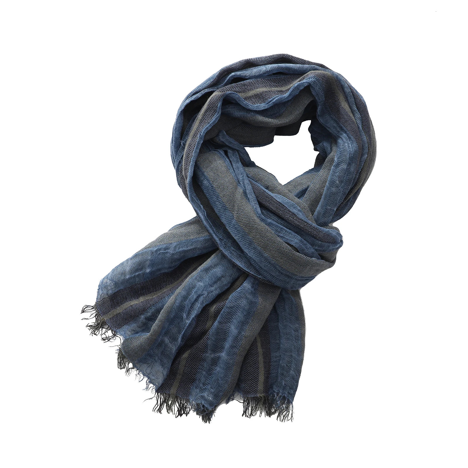 Autumn Winter Men Scarf Cotton Linen Striped Scarves Warm Neckerchief Pashmina Casual Male Accessories Bufandas Shawls 250813