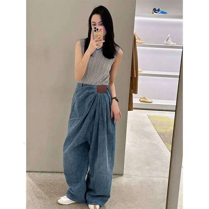 Women Loose Large Size Fashion Street Casual Euro-America Style Girls Jeans