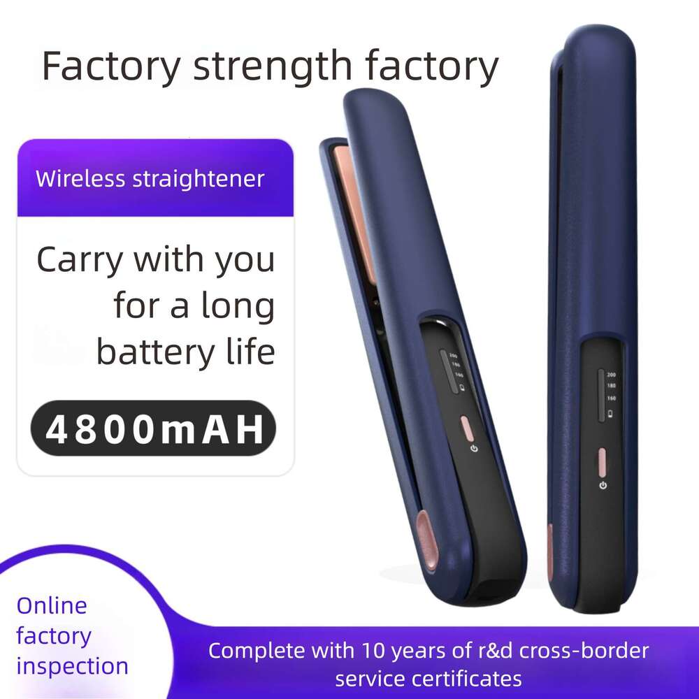 New Wireless Long Battery Life Straight And Curl Dual Use Portable USB Charging Mini Hair Straightener