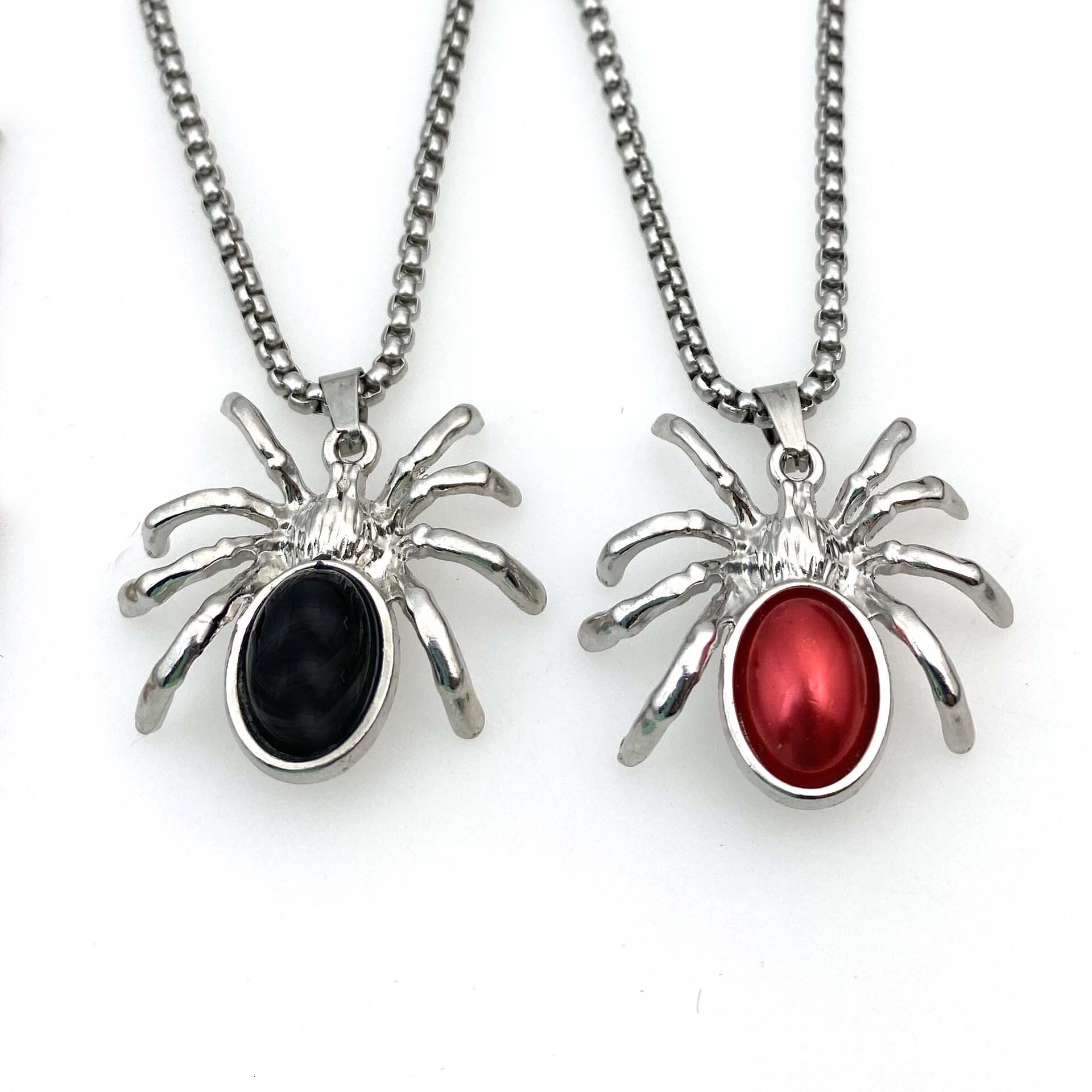 Gothic Dark Pendant Necklace Ins Style Personality Long Spider Collarbone Halloween Sweater Chain