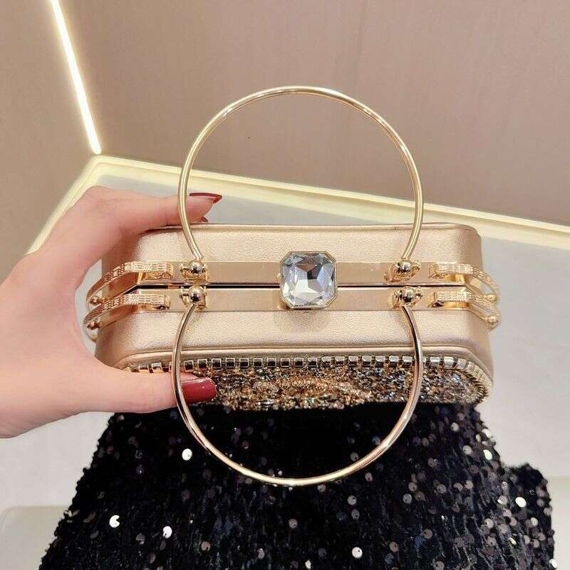 New Handbag for Women's Cheongsam, Celebrity Water Dia Handbag, Single Shoulder Diagonal Straddle Banquet Bag