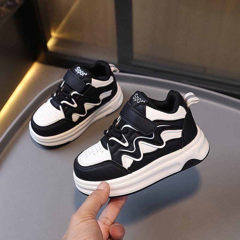 Toddler Baby Kids Fashion Design Walking Shoes Sneakers Kidsnest Non-slip Casual Shoes Boys Girls Outdoor Board Shoes Size 21 - 32 K0624