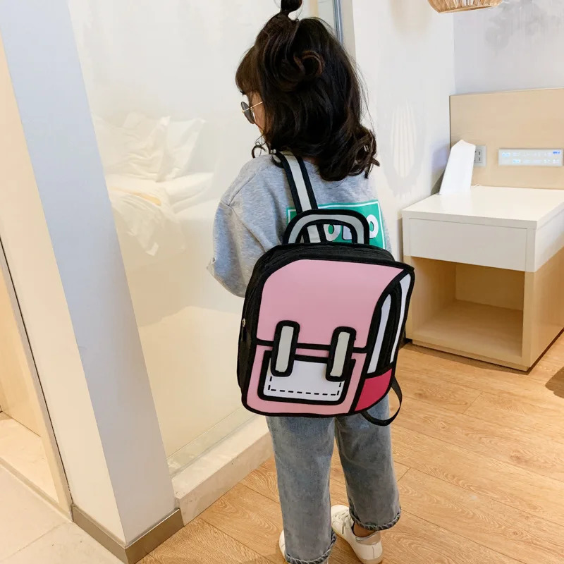 Two Dimensional 3d Multi-Functional Backpack Schoolbag Children 3-6 Grade Primary School Students 250813