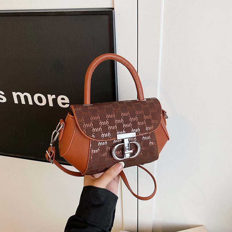 Luxury Brand Designer Bag Korean Style Simple Casual Handbag 2025 Summer New Fashionable Single Shoulder Bag Commuting Textured Trendy Crossbody Bag