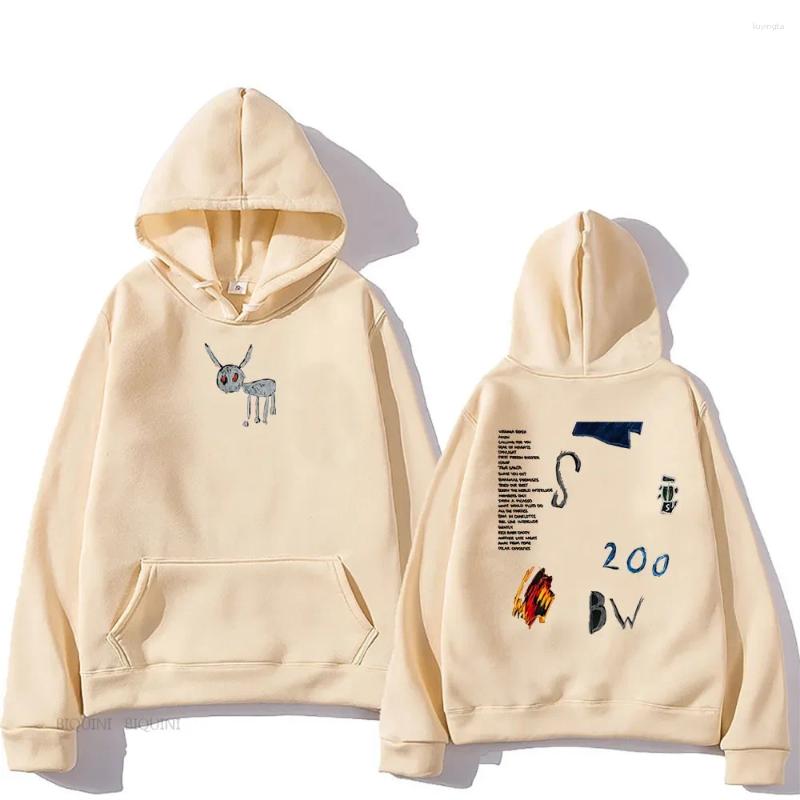 Men's Hoodies Drakes For All The Dogs Cartoon Graphic Printing Sweatshirt With Pocket Casual Streetwear Winter Fleece Warm Hoody