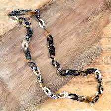 High Quality Ox Horn Bone Jewelry fashion Exaggerated Chain Link Necklace