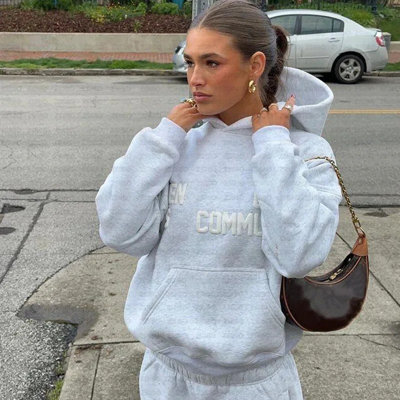 Men Women Hoodie Pants Unisex Sportswear Pullover Top Sweatpants Jacket Clothes Harajuku Sweatshirt Streetwear Couple Coat Suit 250813