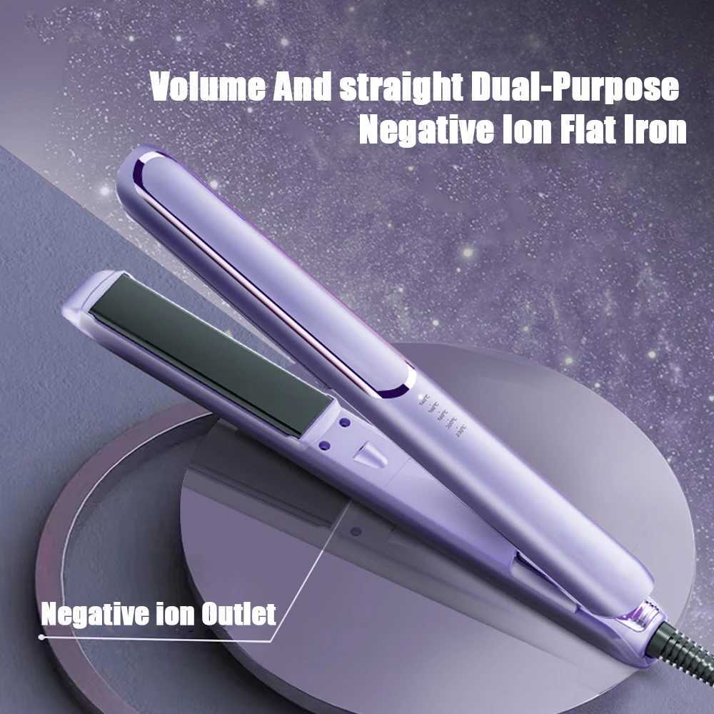 Negative Ion Flat Iron Hair Straightener Curler 10s Fast Heating Pro Ceramic Straightening Curling Iron With Automatic Shut off W250814