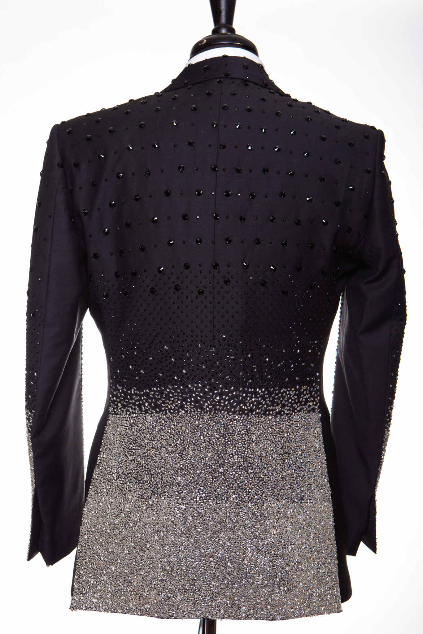 Unique Design Customized 2 Pieces Men Suits Peaked Lapel One Button Wedding Tuxedos Crystal Beadeds Groom Party Wear