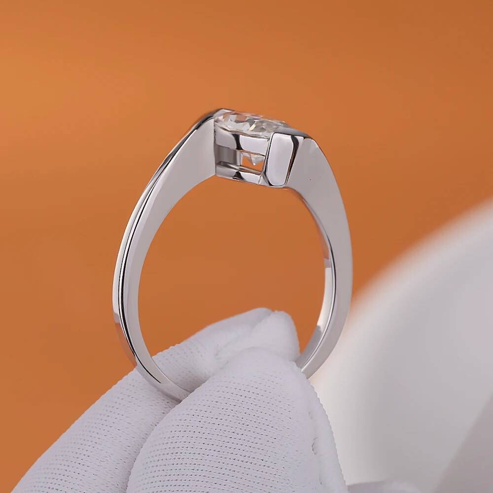 NKHOG 1CT Marquise Cut Moissanite Rings 925 Sterling Silver Wedding Diamond Band For Women Gift 18K Plated Jewelry GRA Certified