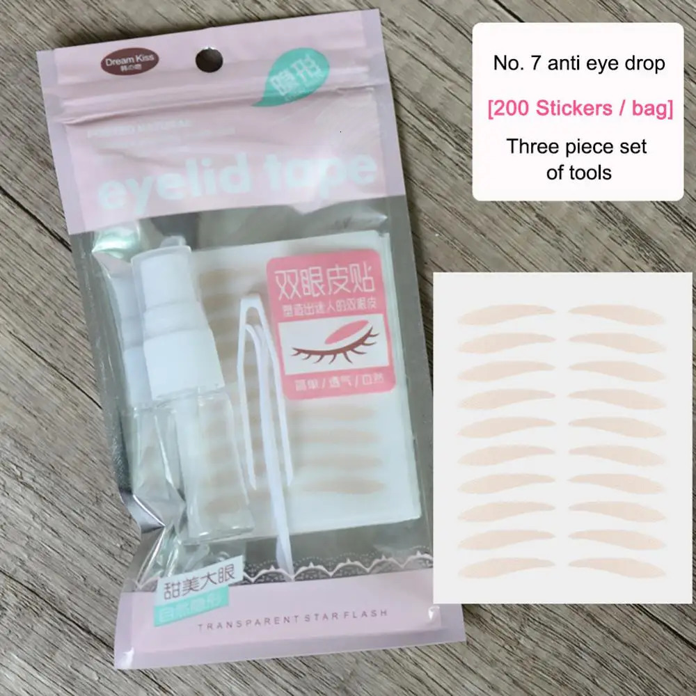 1/3PCS Invisible Eyelid Sticker Set With Water Spray Bottle Transparent Self Adhesive Double Eye Ladies Eye Makeup 250811