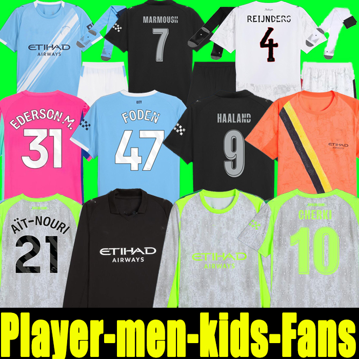 2025 25 26 FODEN soccer jerseys HAALAND MARMOUSH Cherki KOVACIC-MARMOUSH GVARDIOL Reijnders DOKU football shirt men kids kits goalkeeper S-4XL