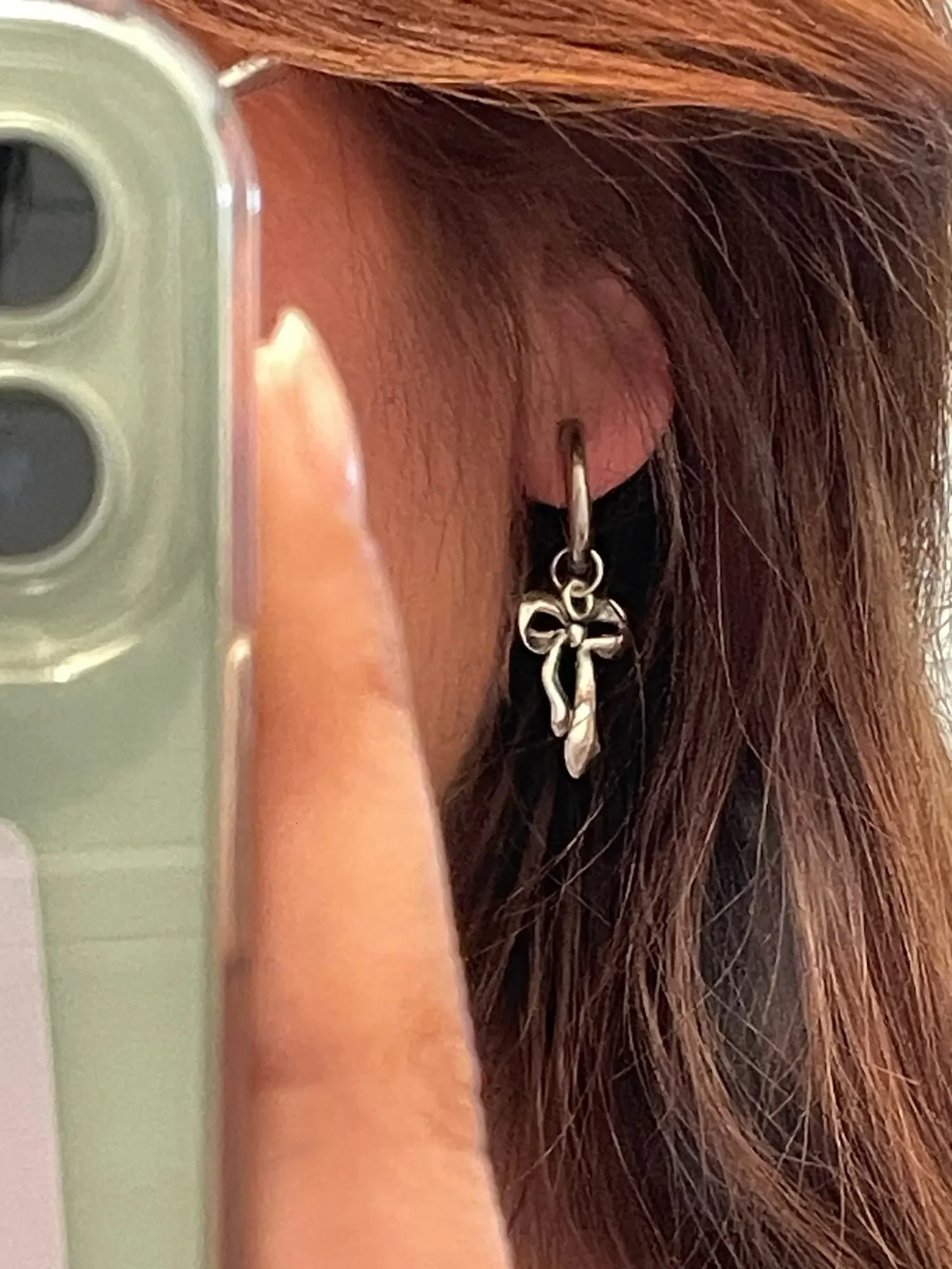 Goth Vintage Cute Bowknot Pink Strawberry Heart Star Pendant Earrings Egirl Gothic 2000s Y2K EMO Rave Jewelry Scene Accessories 250812