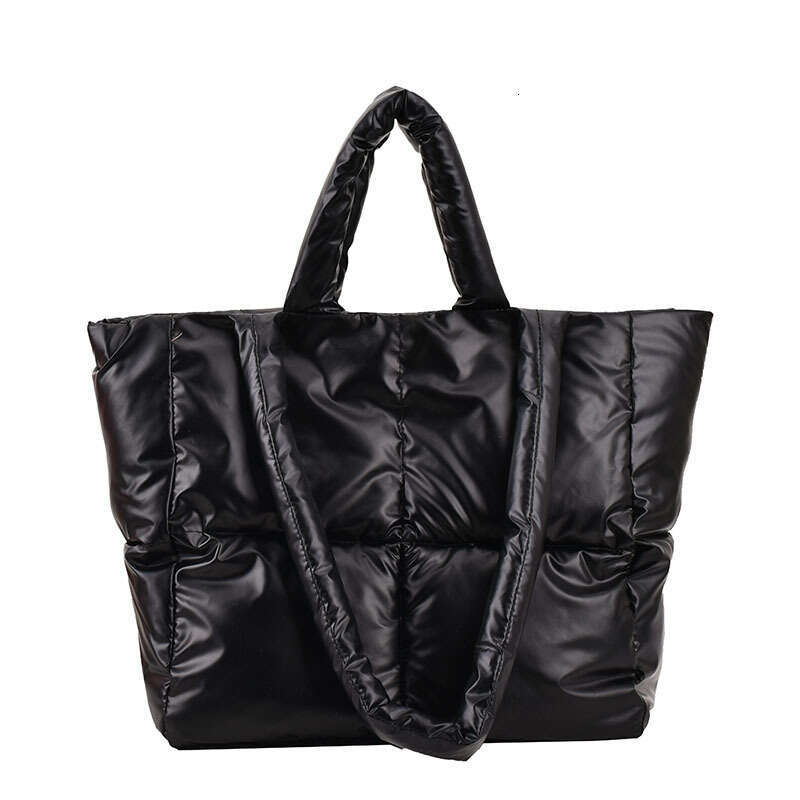 High-End 2025 New Large Capacity Fashion Autumn Winter Shoulder Cotton Padded Down Commuter Tote Bag for Women