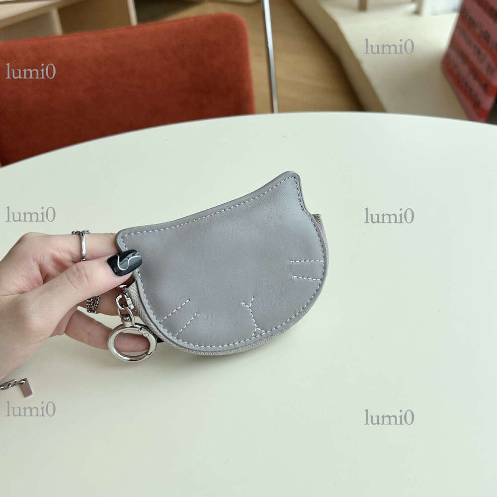 INS Sheepskin Purse Texture Niche Soft Cute Small Cat Coin Lipstick Earphone Bag Pendant