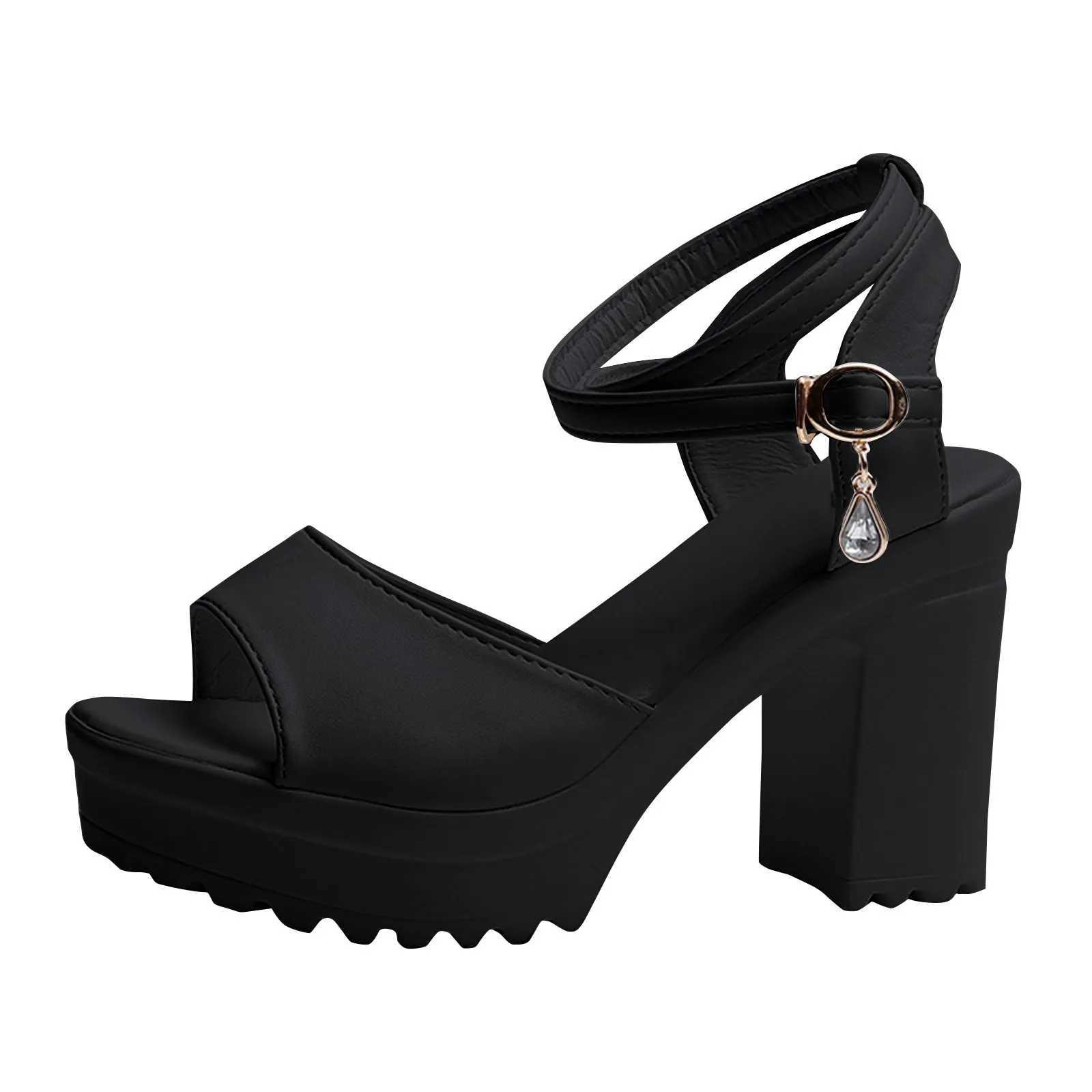 Women Shoes Fish Mouth Platform High Heels Wedges Buckle Slope Sandals Women Platform High Heels Sandals womens sandals W250814