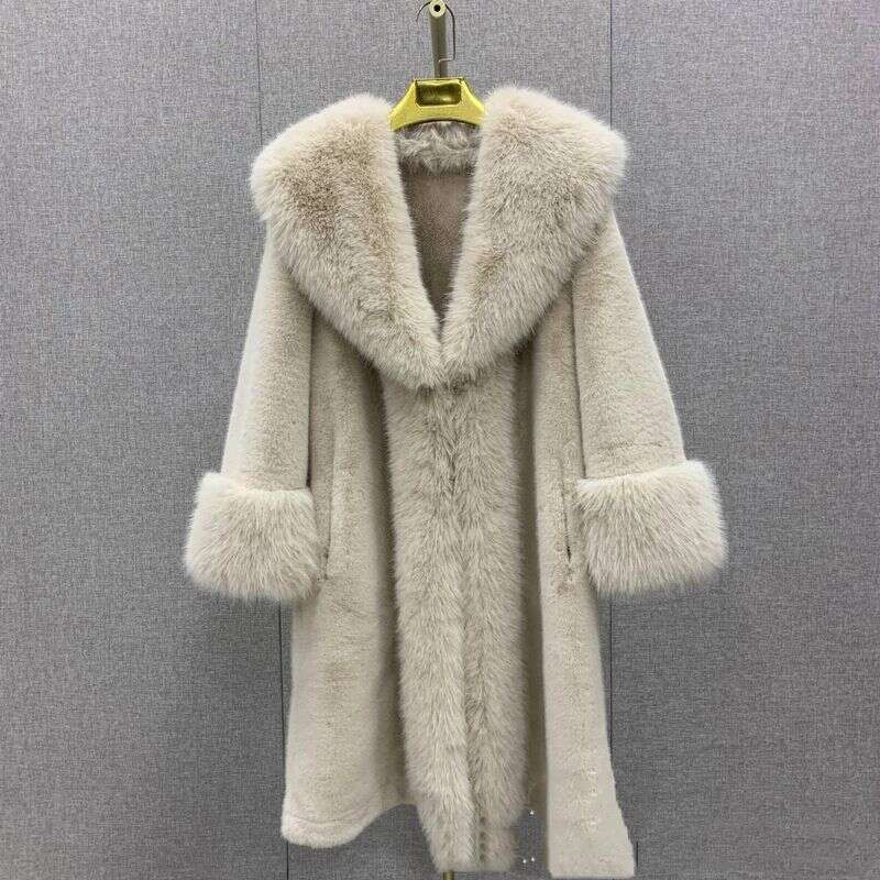 Women's Clothing Women's Long Slim Environmentally Friendly Mink Toka Thick Fur Coat