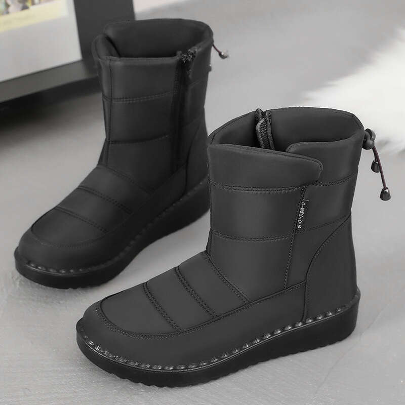 Shoes 2025 Winter Long for Women, Fleece Lined, Thickened, Warm Snow Boots, Polyurethane Lightweight Cotton Boots