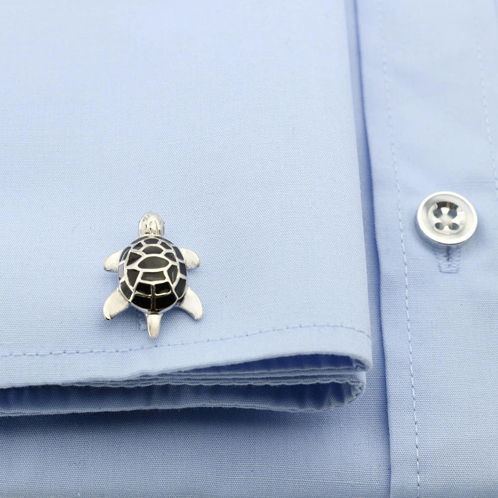 Mens Tortoise Cufflinks Quality Brass Material Green Color Fashion Turtle Cuff Links Wholesale Retail 250812