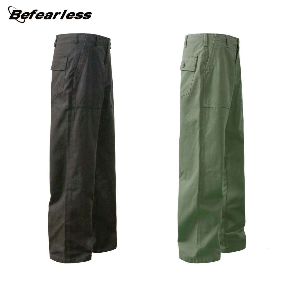 American Style Washed Vintage Straight-Leg Cargo Trendy Brand Unisex Loose Basic Wide-Leg Casual Pants B5