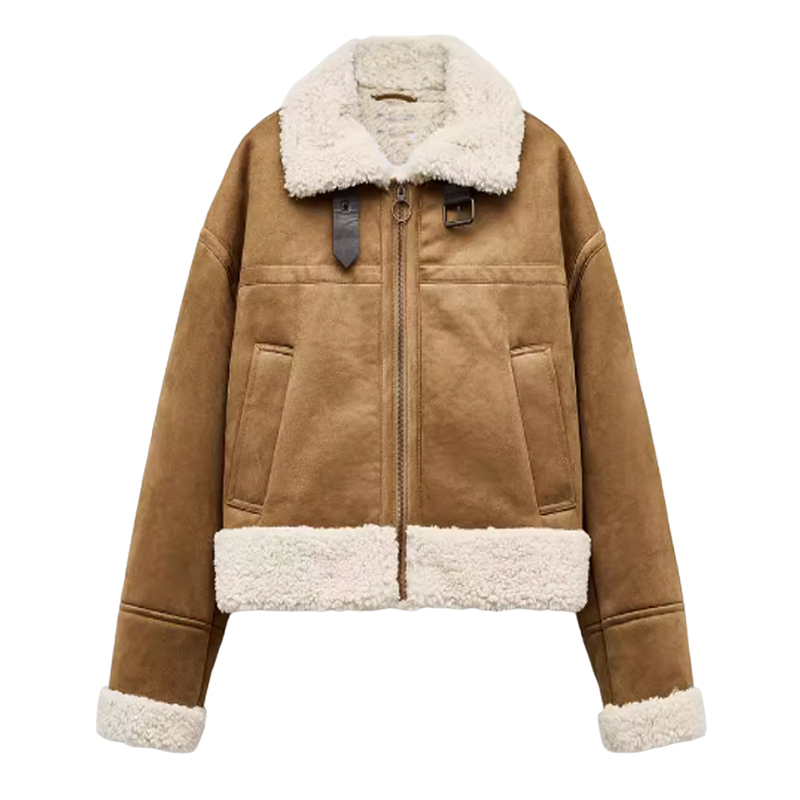 Autumn and winter new street fashion zipper decoration double-sided jacket jacket