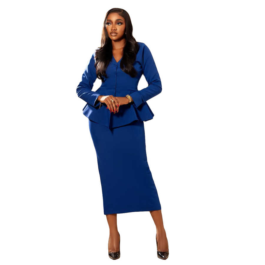 Fashion Women Suit Single Breasted 2 Piece Jacket Dress Formal Business Occasions Customized