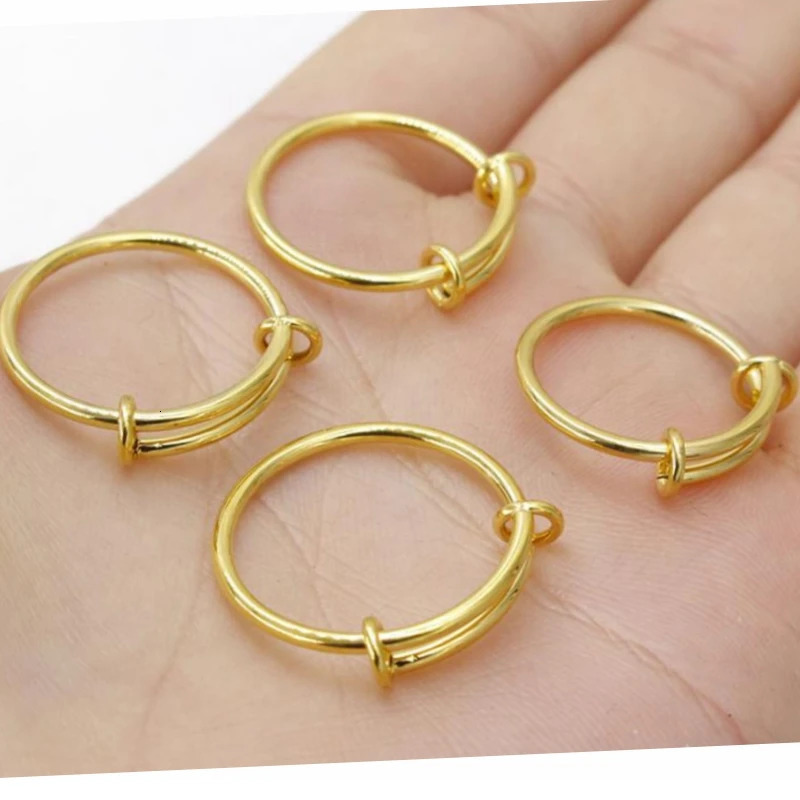 Wholesale 20PcsLot Fashion Gold Steel Ring Stainless Mirror Polish For Lovers Gifts elry Acccessories 250811