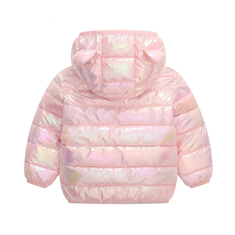 Hooded Lightweight Down Jackets Children Boys Girls Baby Colorful Fabric Warm Coats Autumn Winter Outdoor Sports Casual Clothes 250813