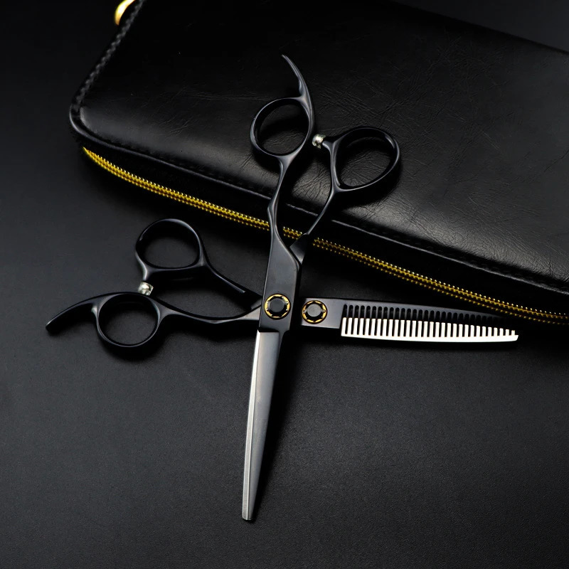 Customize /name JP440c 6 black Bearing hair scissors haircut thinning barber tools cutting shears hairdresser scissors 250812