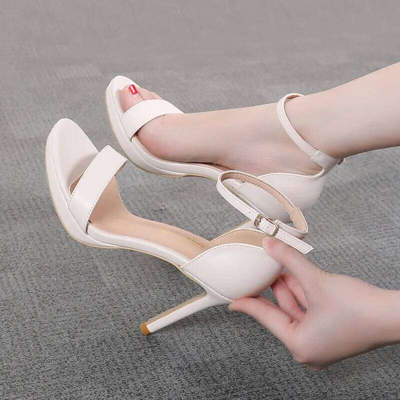 High-heeled Shoes Summer Footwear Stiletto Platform Buckle Sandals Elegant Party Dress Women Shoe Small Size 32 Designer
