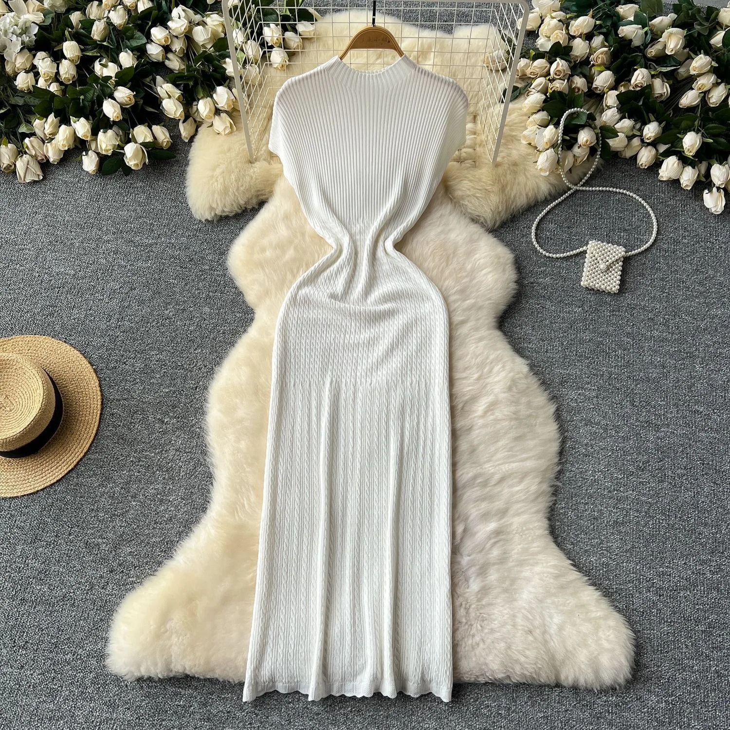 Long Dress Women Dresses Slim Fit Single Breasted Vestidos V Neck Short Sleeve Elegant Denim Splice Y2k High Waist Summer 2025 250813