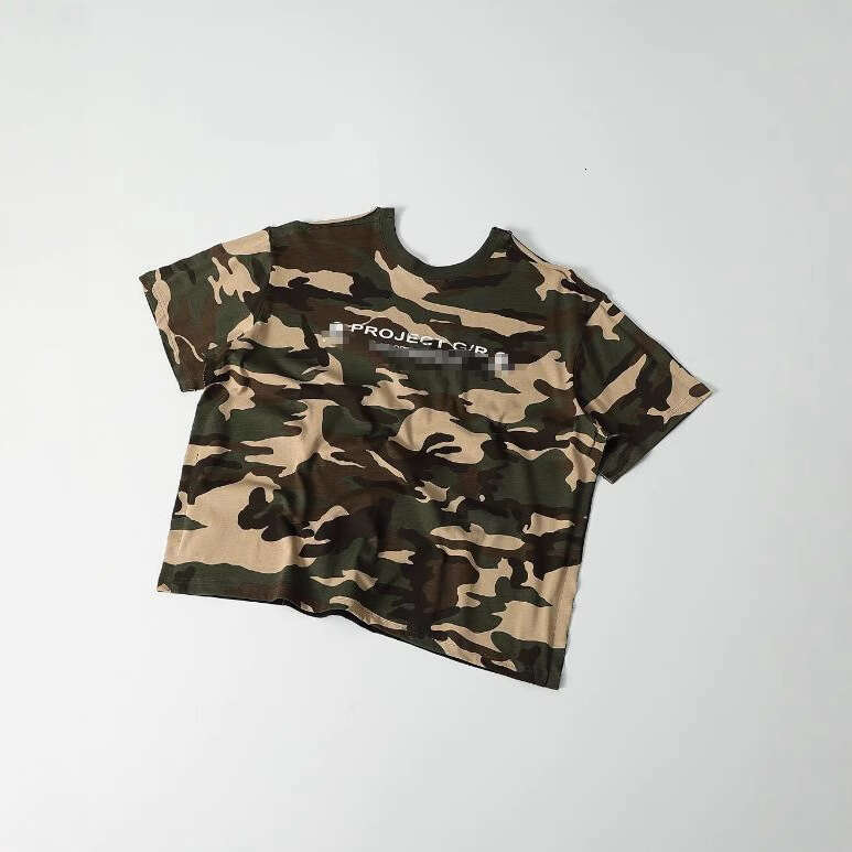 Niche Trendy Brand G/R Collaboration Skull Camouflage High Street Summer Unisex Couple Loose Short Sleeve T-Shirt Trend