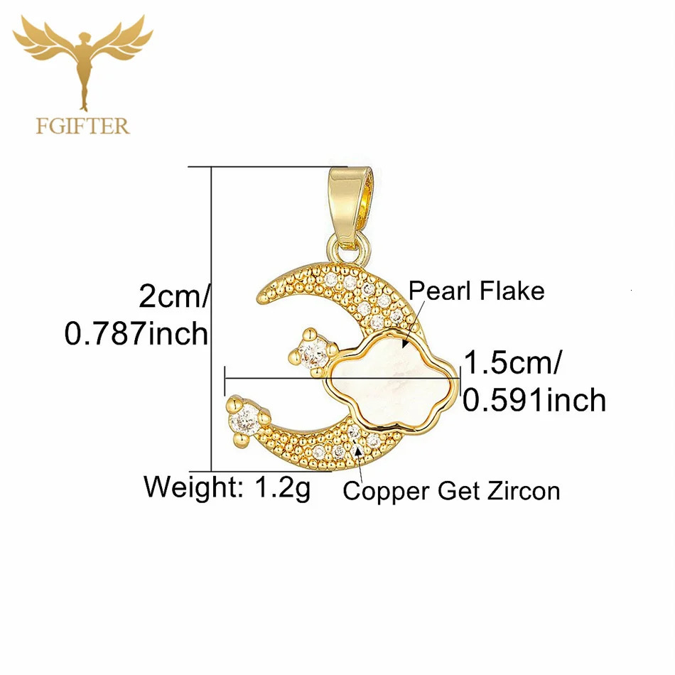 Stainless Steel Clavicle Chain Zircon Charm Copper Necklace Moon White Pearl Flake Drop Choker Womens Wedding Gift Boho Jewelry 250811