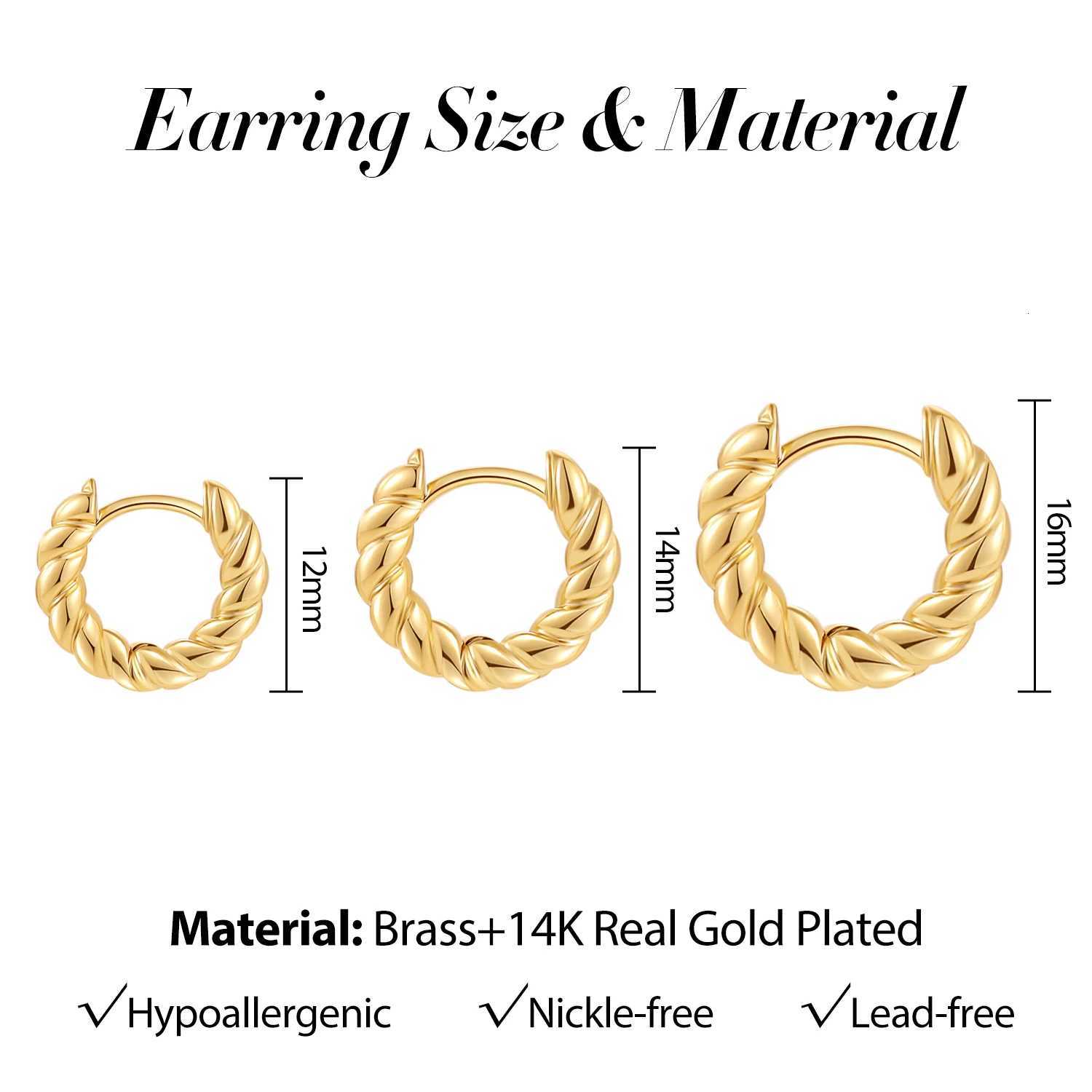 New Trend Twisted Small Hoop Earrings for Women Fashion Gold Color Metal Circle Tiny Hoops Huggie Ear Buckle Jewelry 2023 XJ250814