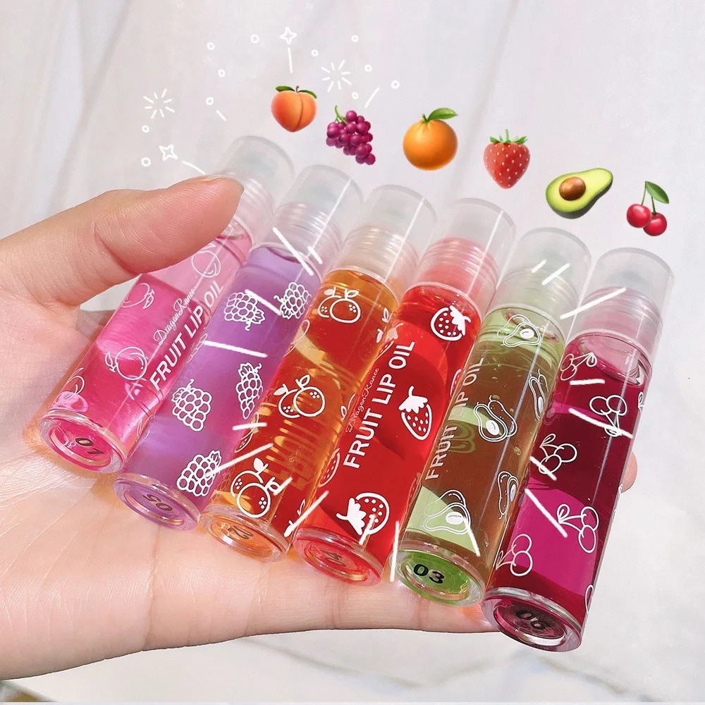 Roll-On Lip Oil Lip Balm Liquid Nourishing Lip Oil Colorless Transparent Fruit Lip Oil Valentines Day Gift Lip Balm 250813