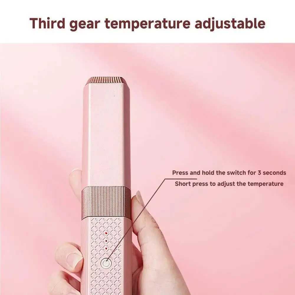 Even Heat Distribution Mini Hair Straightener Anti-Burn No Damage To Hair 2 in 1 Hair Curler Cordless 3 Constant Temperature W250814