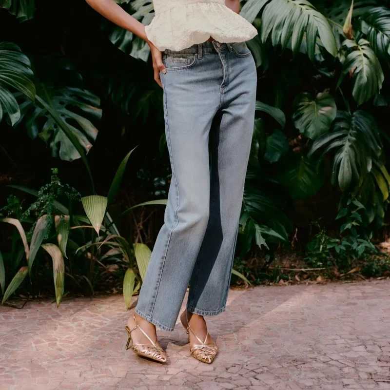 Luxury Gold Brand Heels Women Fashion Narrow Strap Hollow Thin High Heel Summer Sandals Sexy Pointed Toe Slingbacks Dress Shoes W250814