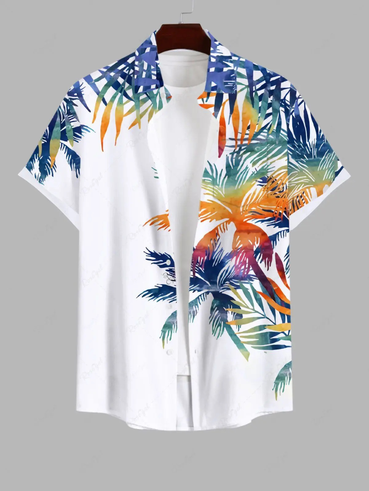 Summer Plus Size Mens Shirt 3D Print Hawaiian Shirts Button Up Beach Vacation Short Sleeve Casual For Men 250804