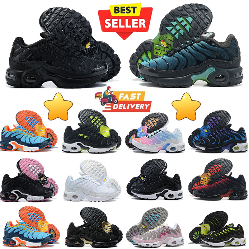 Designer Tn Plus 2.0 kids Shoes Toddler Athletic Children Sneaker Triple White Black Gold Red Laser Blue girls boys kid Child Outdoor Shoes Size 28-35
