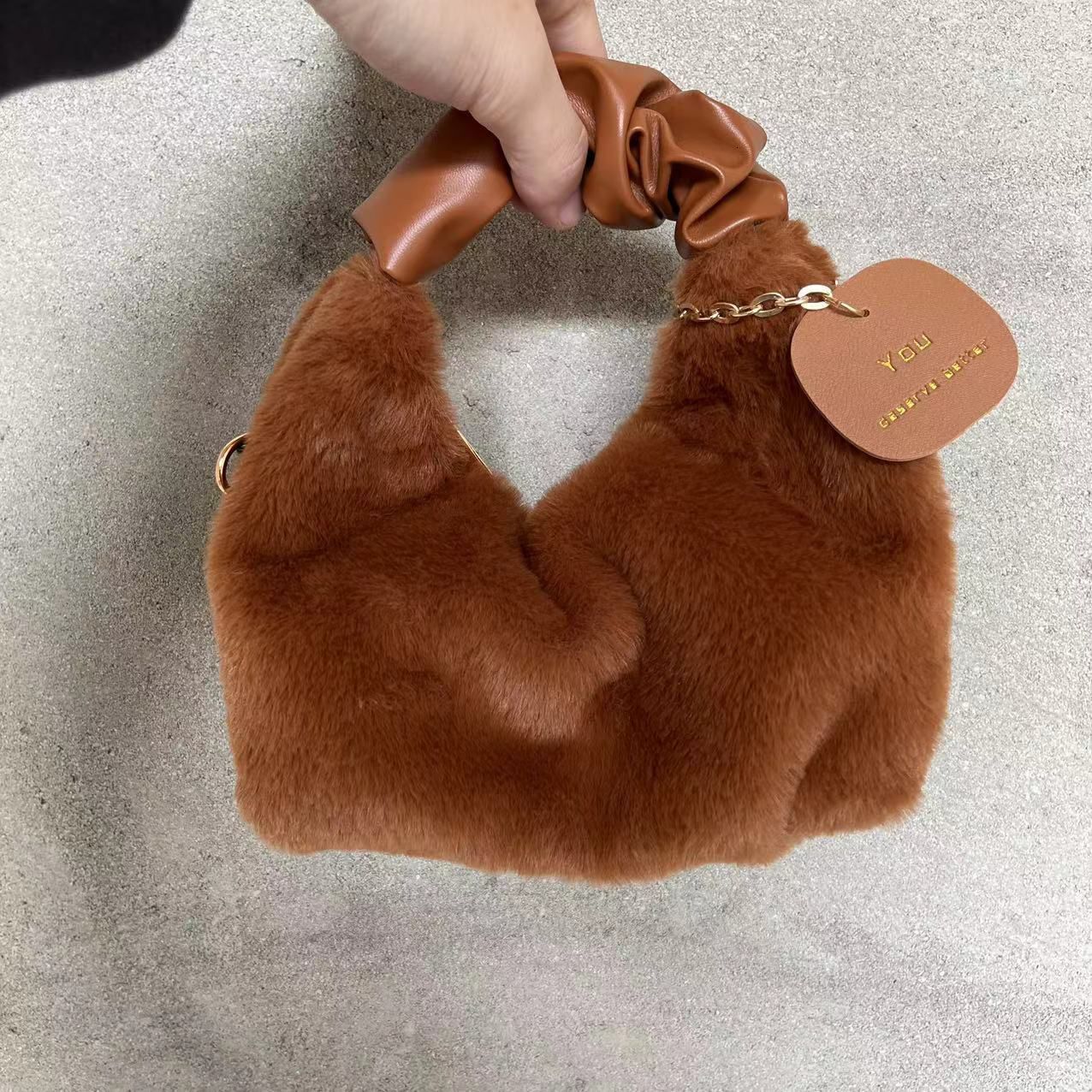 Luxury Brand Designer Bag Internet Celebrity Trendy Fairy Plush Bag 2023 New Autumn Handbag Cute Plush Women's Bag Single Shoulder Crossbody Bag