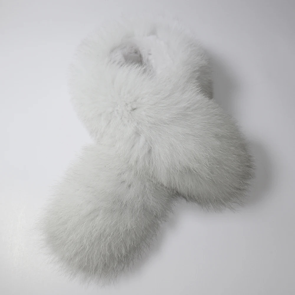 Women Fashion Fox Fur Scarf Natural Warm Fluffy Fox Fur Scarves Collar Lady Winter Thick 100% Genuine Fox Fur Mufflers 250808