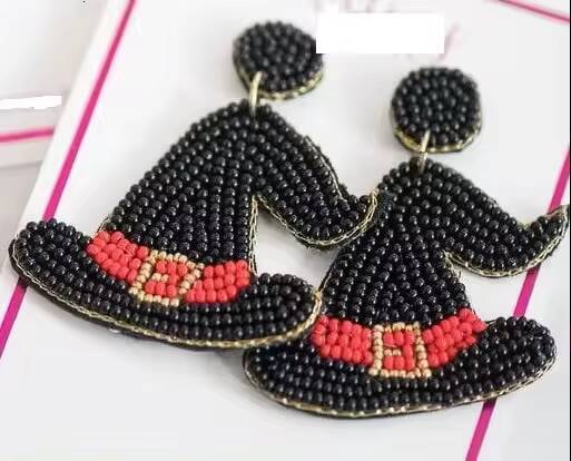 Design Handmade Embroidery bohemian Seed Beaded fashion Earrings Indian Women's Jewelry