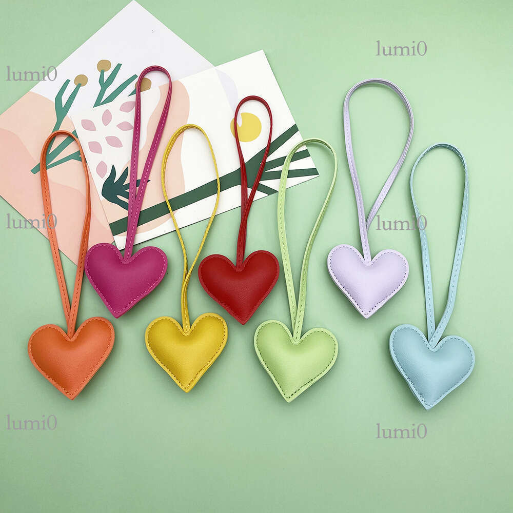 Creative PU Leather Simple Love Heart Bag Clothing Accessories Couple Pendant Ornaments