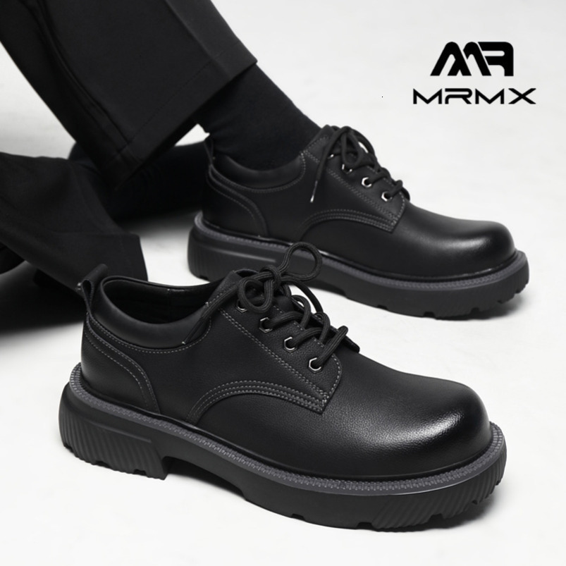 Men's Leather 2025 Spring New Business Formal British Style Black Height-Increasing Thick-Soled Casual Groom Shoes