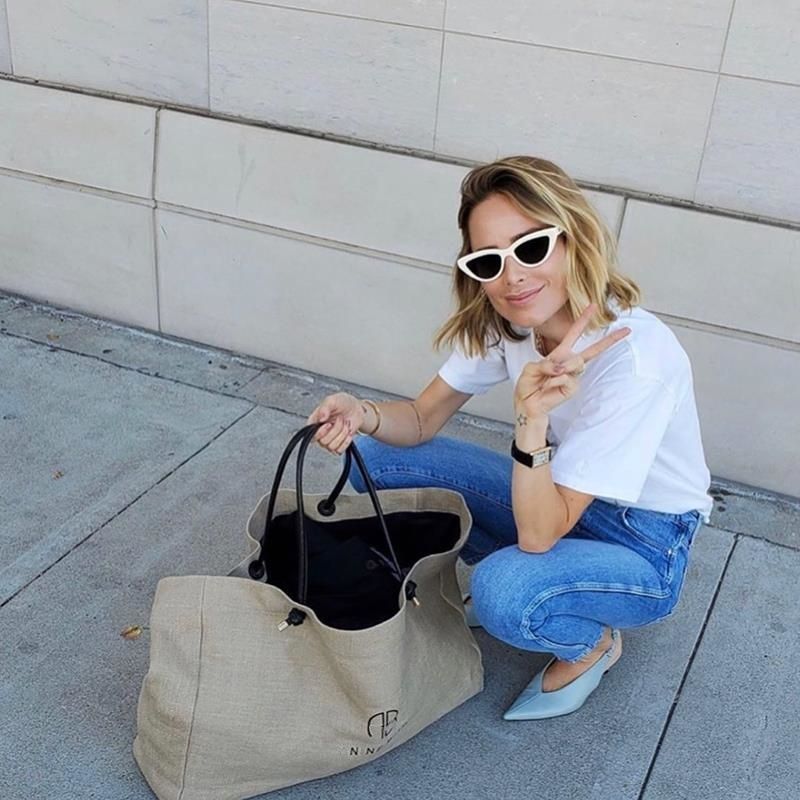 Beach bag Shopping Holiday Style Single Shoulder Beach Large Capacity Canvas Tote Bag Handbag