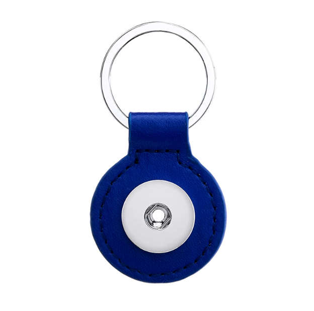 Keychains Lanyards Noosa Pu Leather 18Mm circle Snap Button Key Rings Keychain Fit Diy Ginger Snaps Keyrings Jewelry Drop Delivery Fashion Jewelry fit