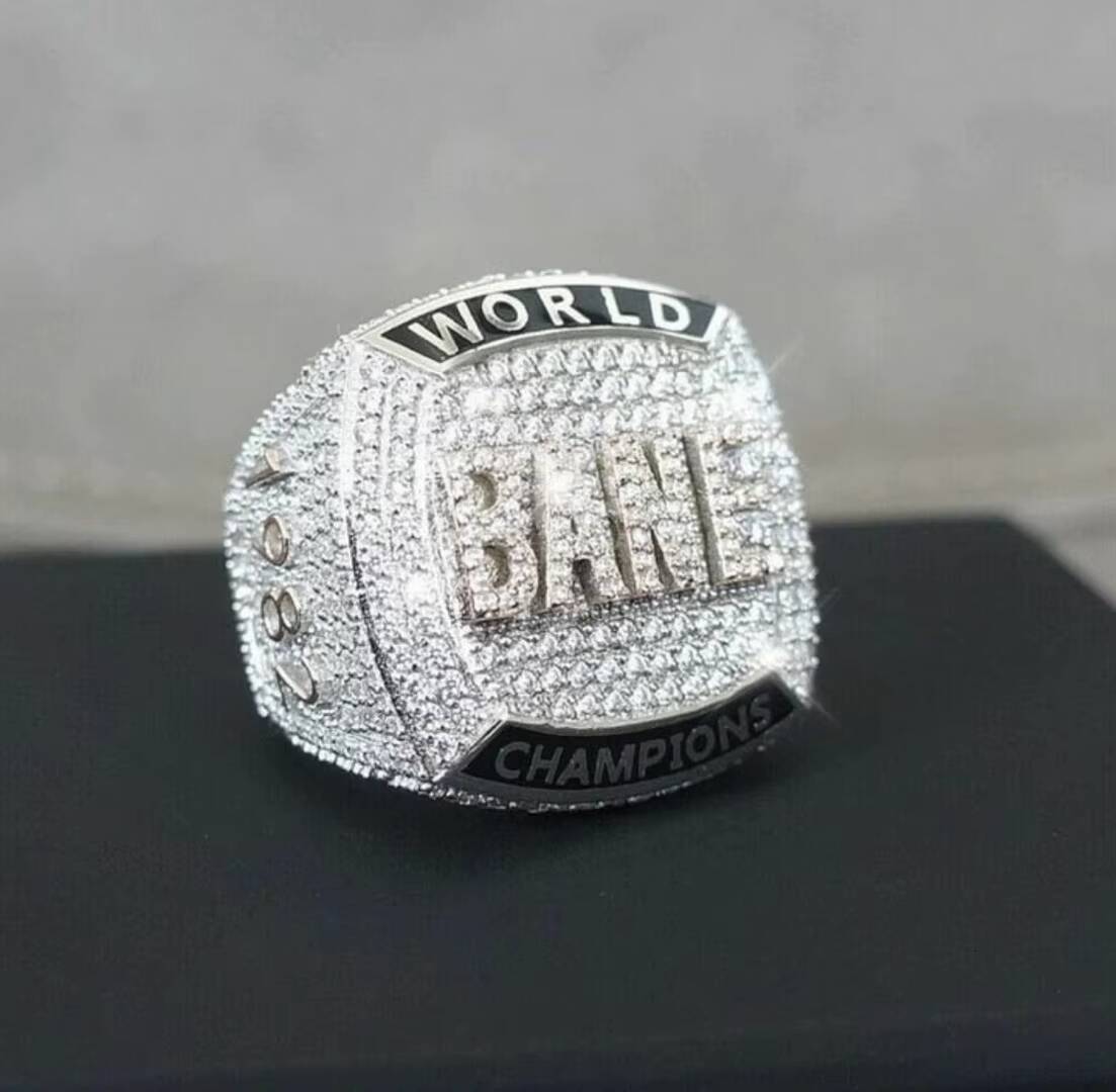 Custom Hip Hop Fine Jewelry Men's Iced Out Champion Real VVS Moissanite Dia Sier Ring Men